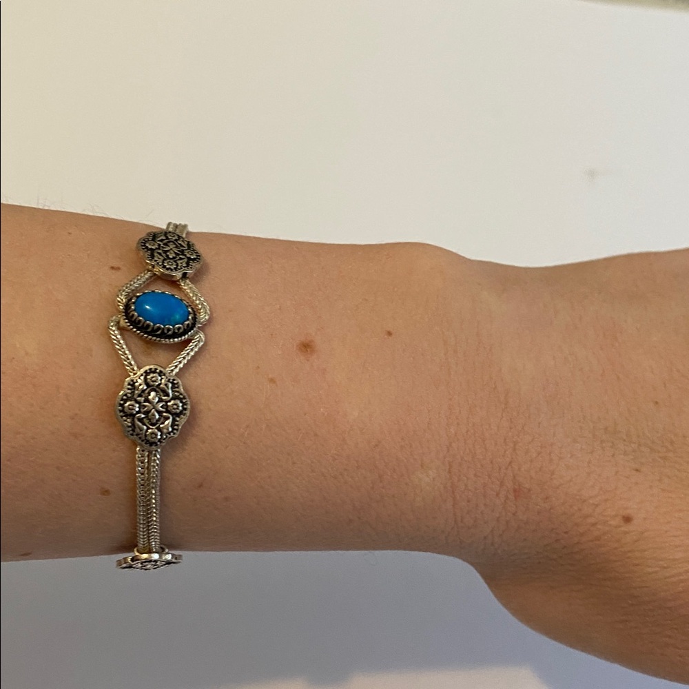 Blue and Sterling Silver Bracelet